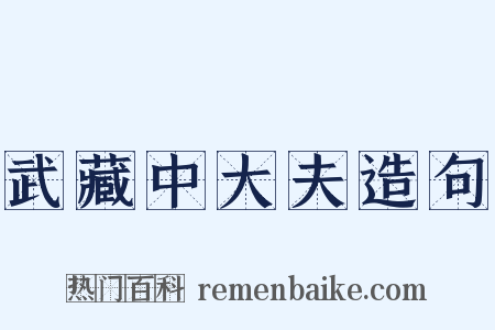 武藏中大夫造句是什么意思的图片